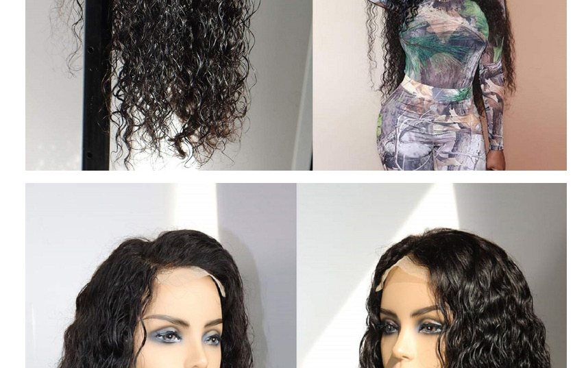 Fashion 22 Inches Front Lace Mid-length Curly Hair Wig,Wigs