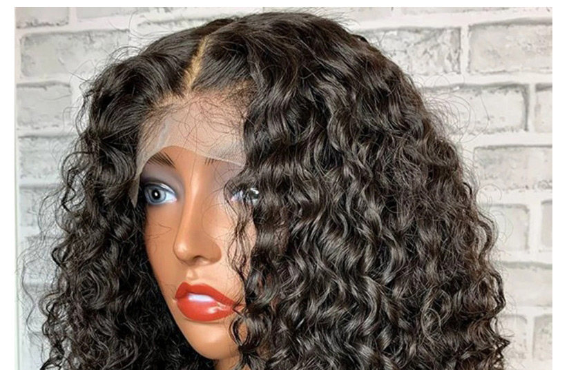 Fashion 22 Inches Front Lace Mid-length Small Curly Wig,Wigs