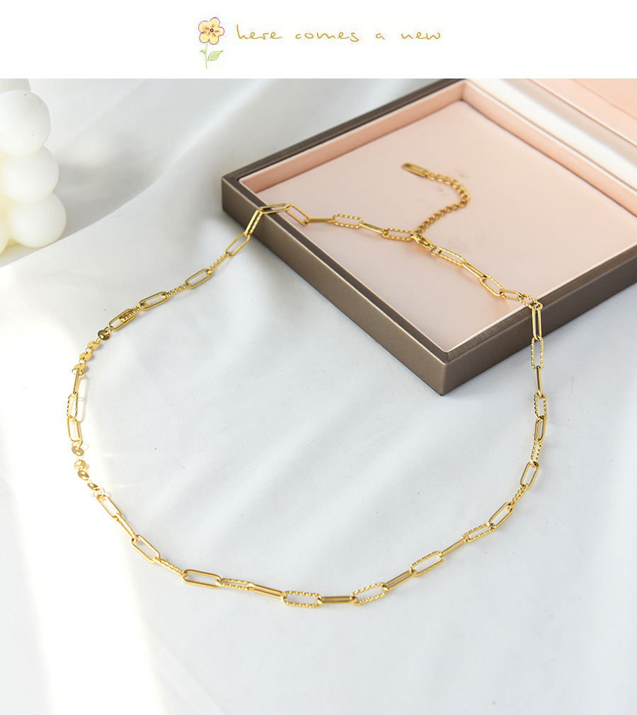 Fashion Gold Alloy Geometric Chain Necklace,Necklaces