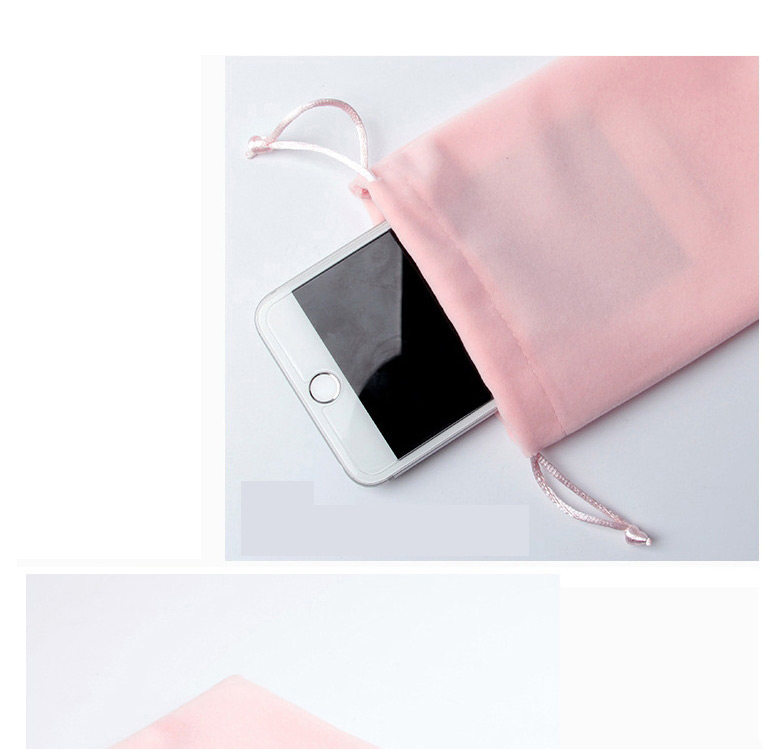 Fashion Off-white 8*10cm Thick Velvet Velvet Bag,Home storage