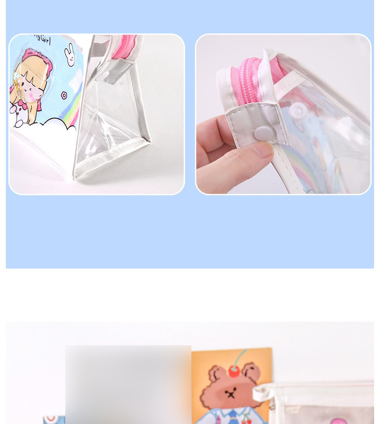 Fashion Swim Ring Girl Cartoon Printing Quicksand Large Capacity Pencil Case,Pencil Case/Paper Bags