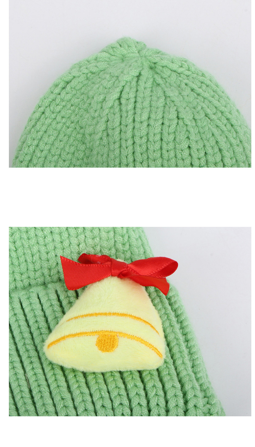 Fashion Avocado Green Christmas Doll Knitted Curled Hood,Beanies&Others