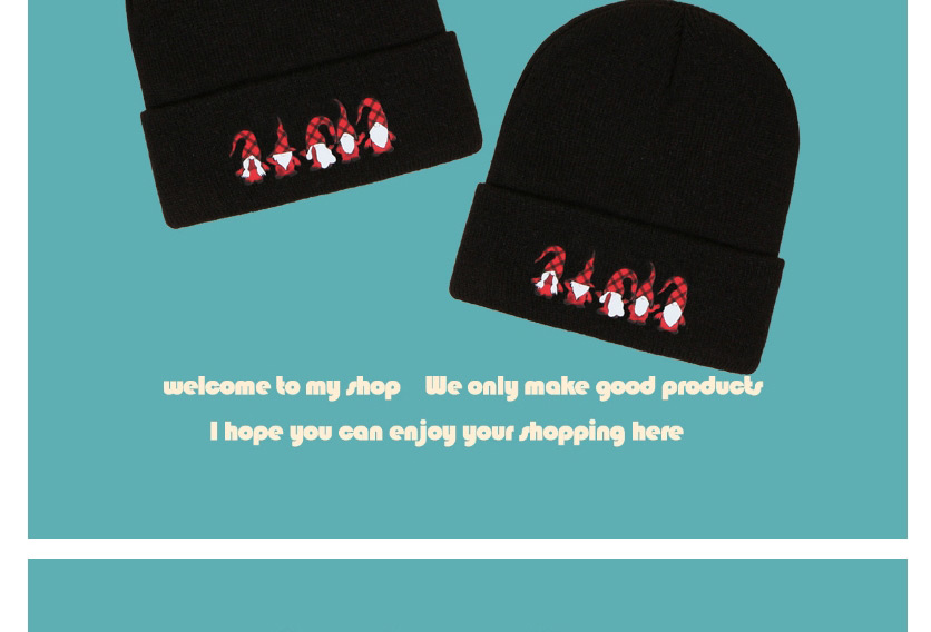 Fashion Black Santa Knitted Hat,Beanies&Others
