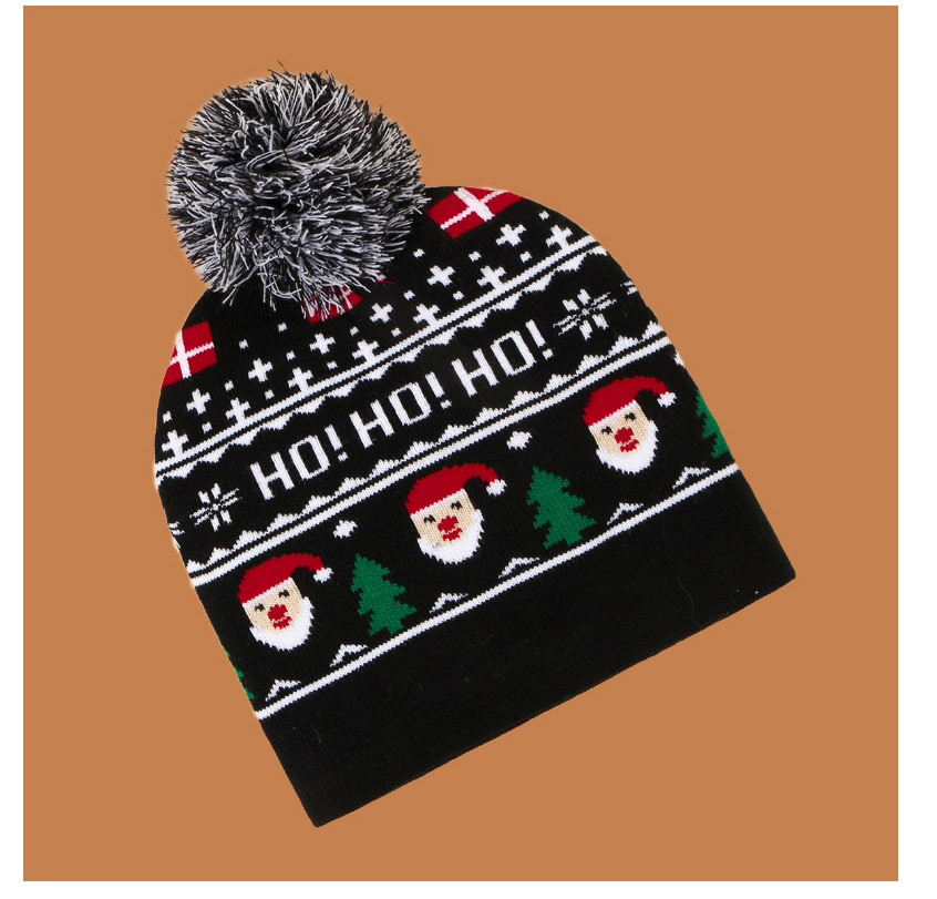 Fashion Black Christmas Printed Knitted Toe Cap,Beanies&Others