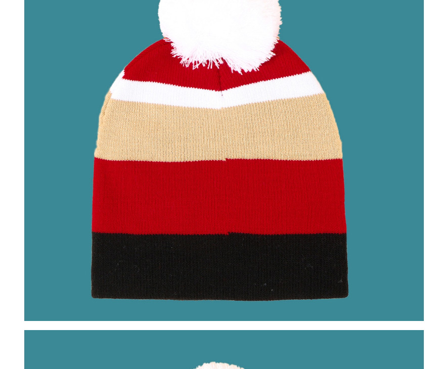 Fashion Red Santa Wool Ball Knitted Hat,Beanies&Others