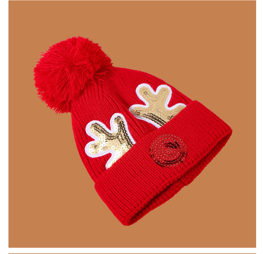 Fashion Red Christmas Fawn Knitted Hat,Beanies&Others