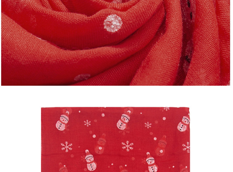 Fashion Grey Christmas Snowman Print Scarf,Thin Scaves