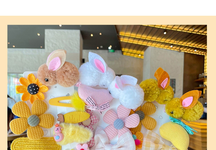 Fashion 8#pink Bunny 9 Piece Set Children