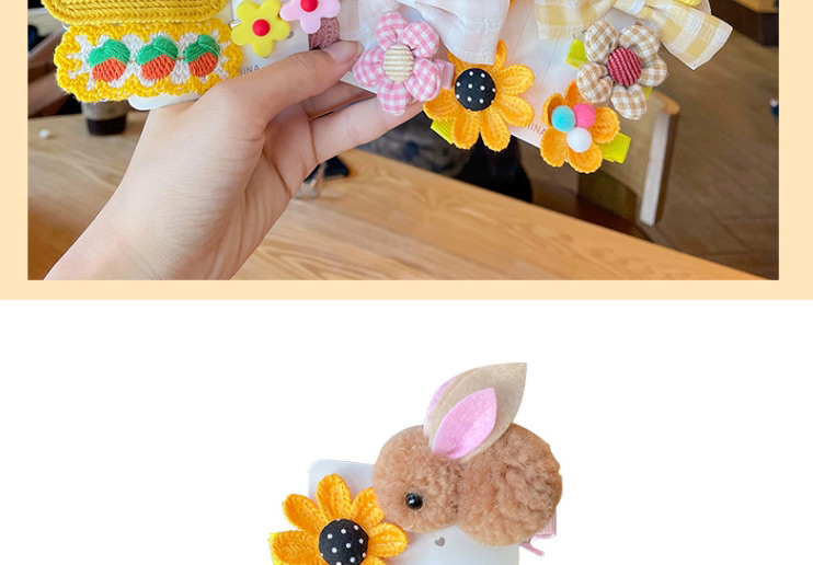 Fashion 6#khaki Color Rabbit 9 Piece Set Children