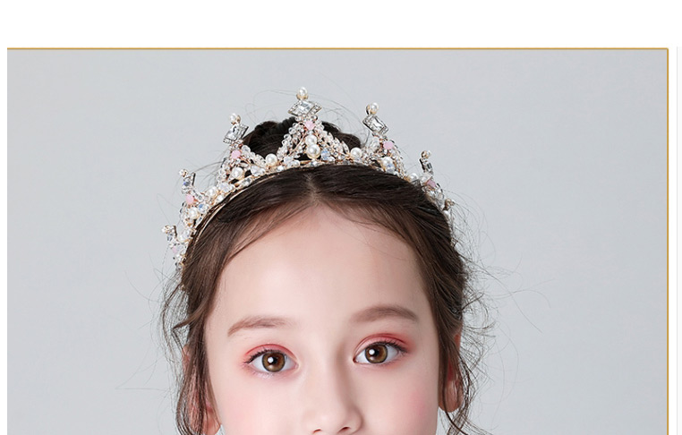 Fashion 3#pearl Crown Children