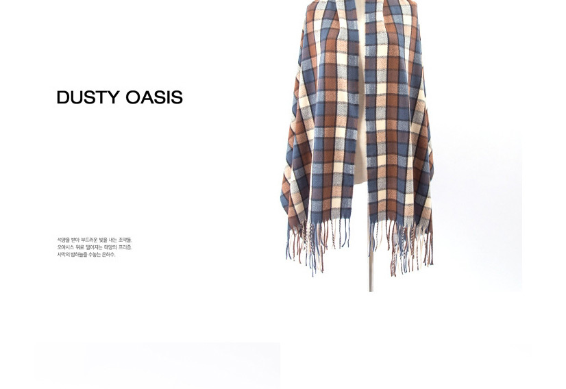 Fashion 03#black And White Cashmere Fringed Plaid Scarf,Thin Scaves
