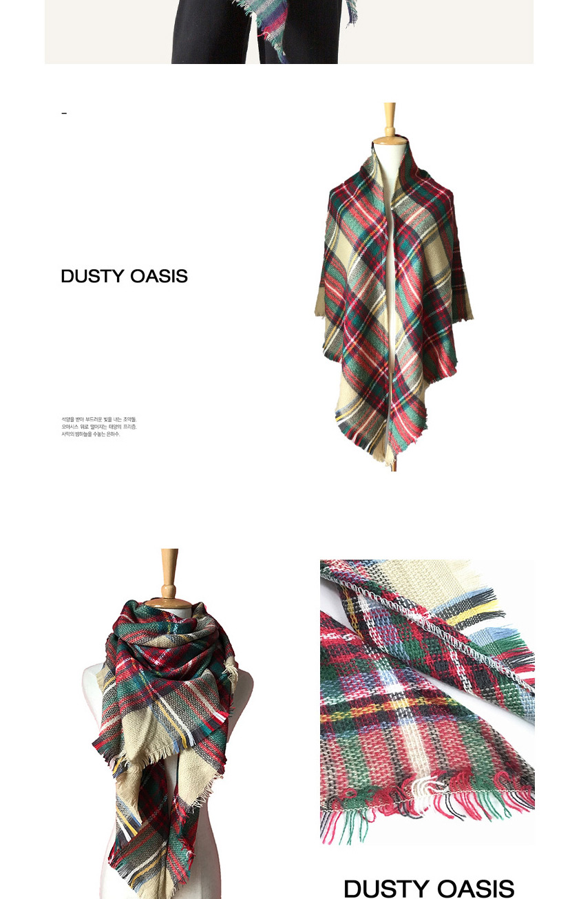 Fashion 17#light Gray Purple Cashmere Double-sided Colorful Plaid Triangle Scarf,Thin Scaves