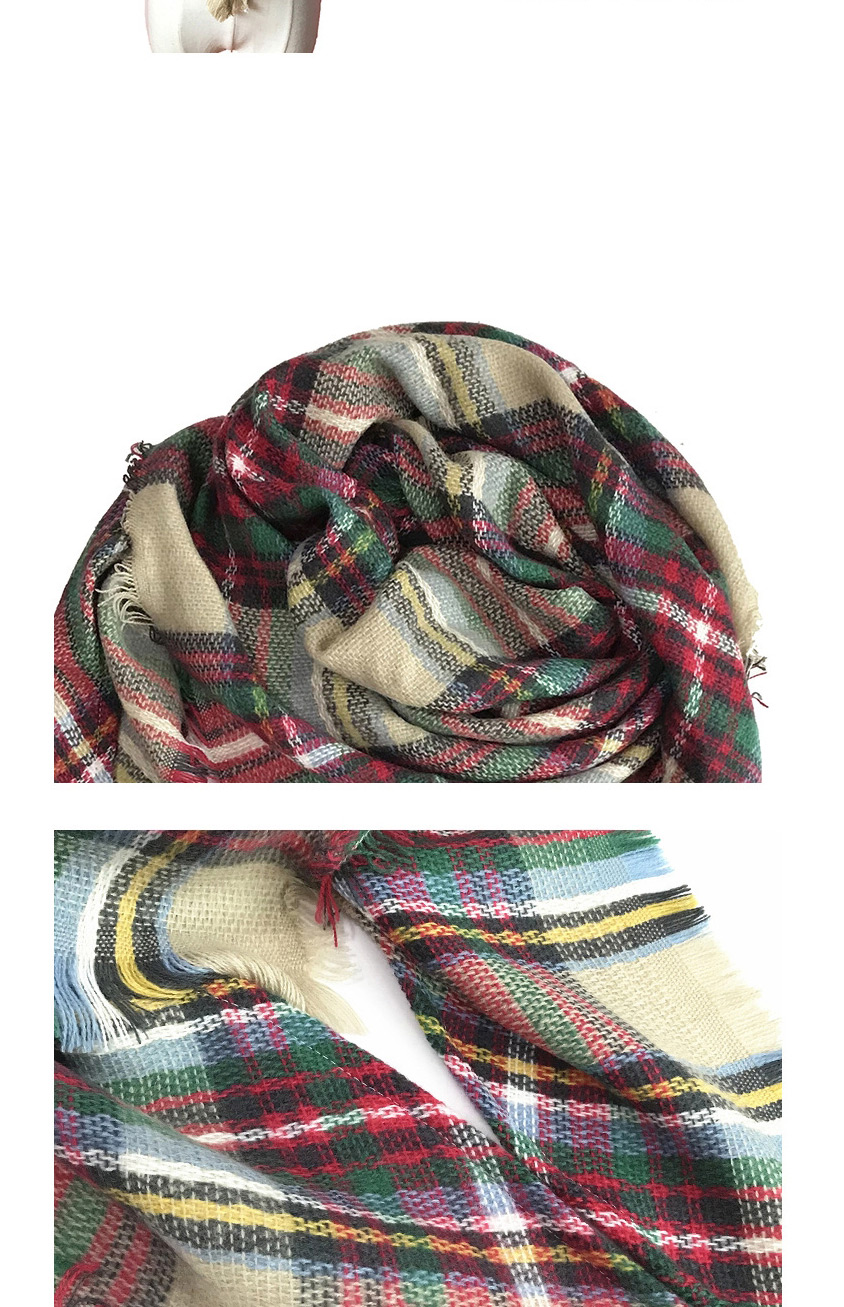 Fashion 08#blue Tibetan Green Grid Cashmere Double-sided Colorful Plaid Triangle Scarf,Thin Scaves