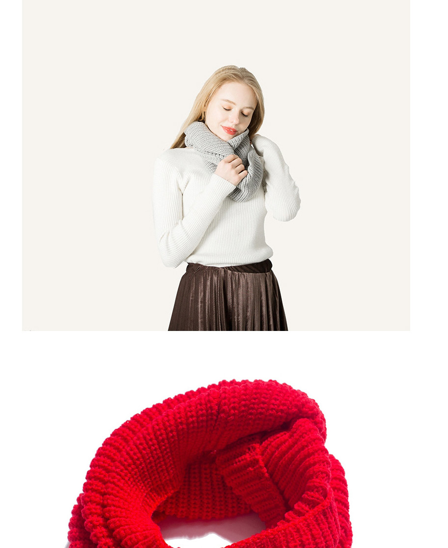 Fashion Watermelon Red Wool Knitted Pullover Scarf,Thin Scaves