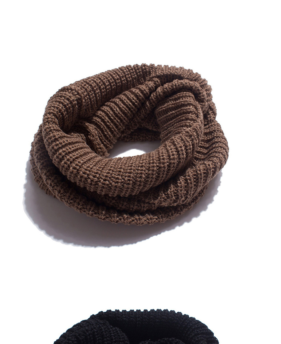 Fashion Brown Wool Knitted Pullover Scarf,Thin Scaves