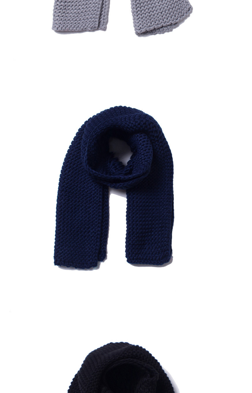 Fashion Navy Coarse Wool Knitted Scarf,Thin Scaves