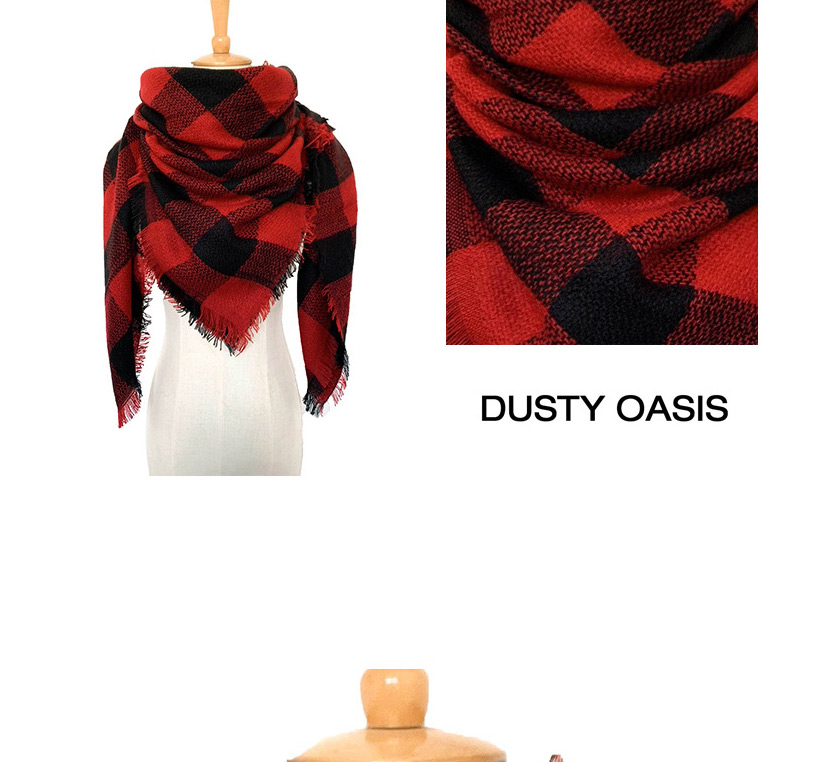 Fashion Black And White Cashmere Red And Black Plaid Scarf,Thin Scaves