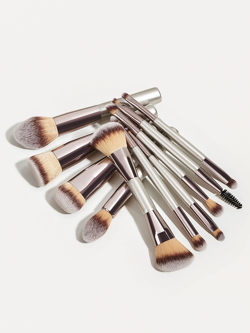 Fashion Silver 10 Champagne Gold Double Heads,Beauty tools