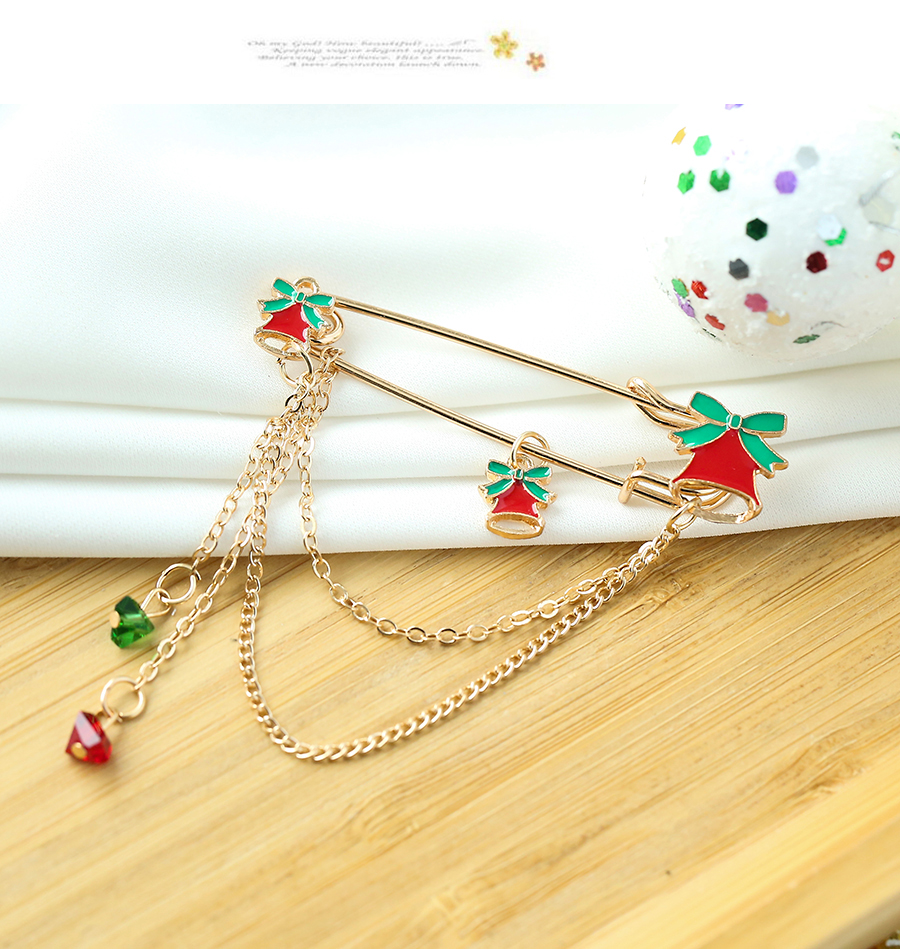Fashion Bells Alloy Christmas Tassel Brooch,Korean Brooches