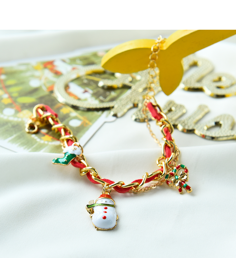 Fashion Deer Head Alloy Chain Braided Christmas Bracelet,Fashion Bracelets