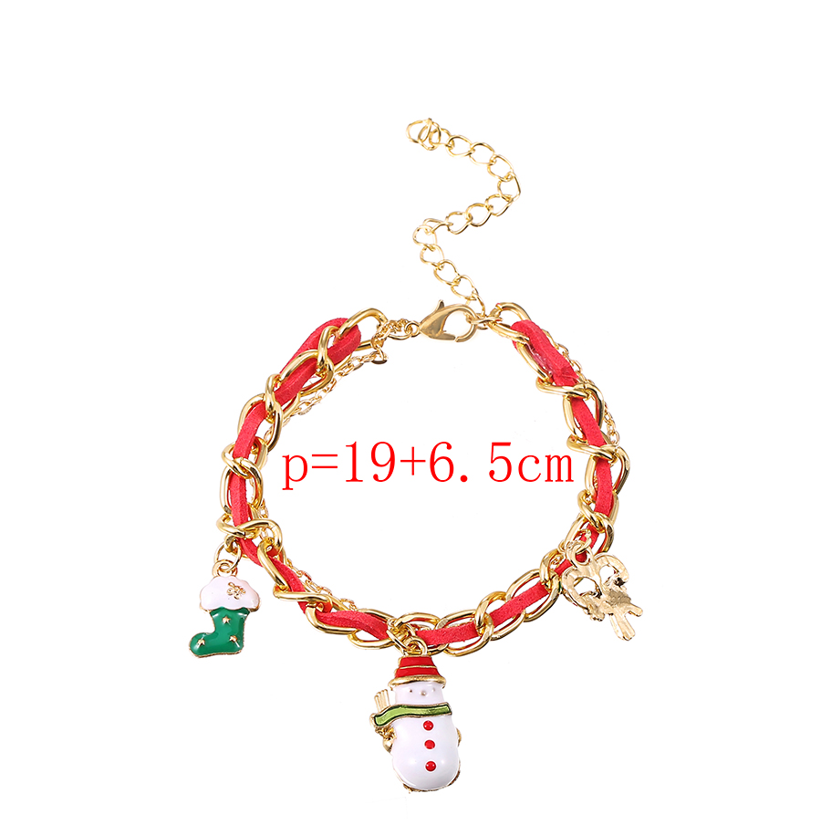 Fashion Deer Head Alloy Chain Braided Christmas Bracelet,Fashion Bracelets