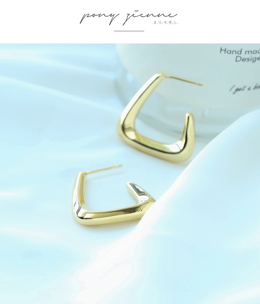 Fashion Gold Color copper  Geometric Stud Earrings,Earrings