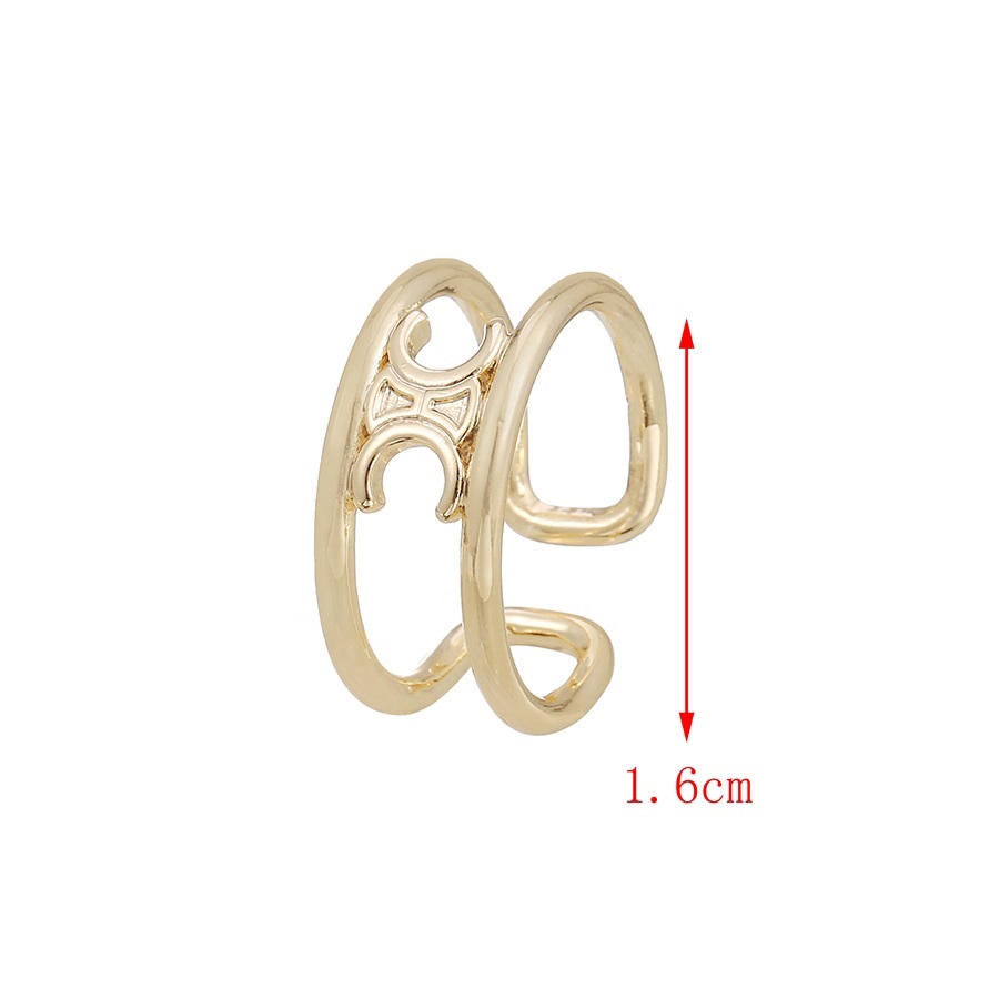 Fashion Gold Color Copper Geometric Ring,Rings