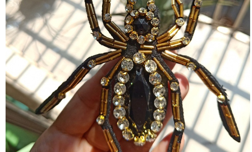 Fashion Spider 3d Three-dimensional Spider Diy Beaded Cloth Stickers,Jewelry Findings & Components