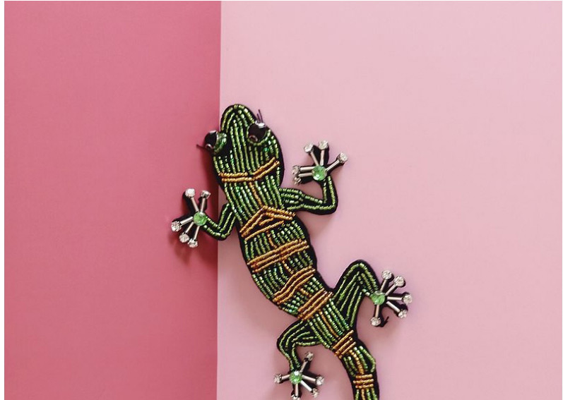 Fashion 1 Gecko Rice Bead Gecko Beaded Cloth Sticker,Jewelry Findings & Components