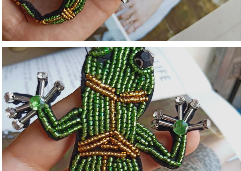 Fashion 1 Gecko Rice Bead Gecko Beaded Cloth Sticker,Jewelry Findings & Components