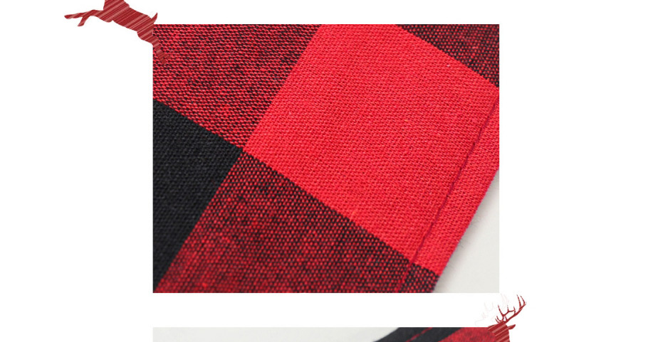 Fashion Red And Black Grid Christmas Plaid Placemat,Festival & Party Supplies