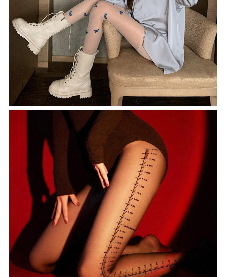 Fashion Bare Legs (regular) Letter Printing Flocking Hot Rhinestone Geometric Black Stockings,Fashion Stockings