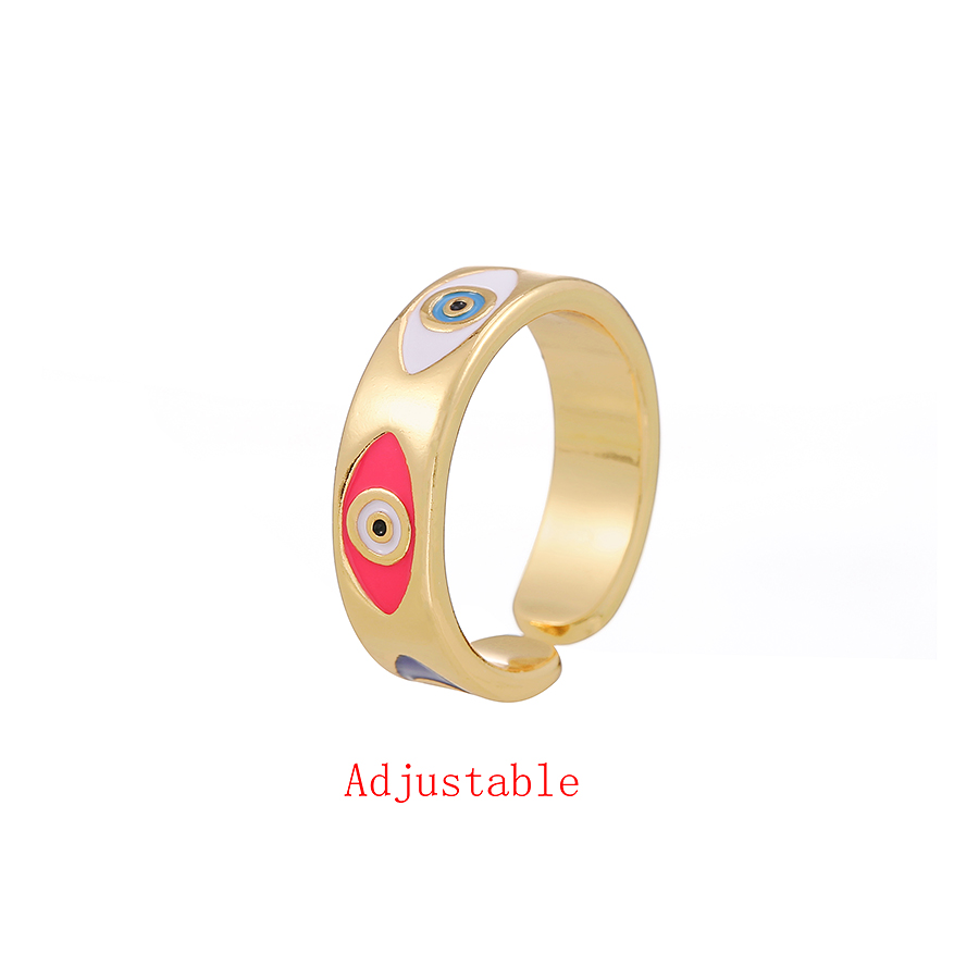 Fashion Red Copper Dripping Eye Ring,Rings