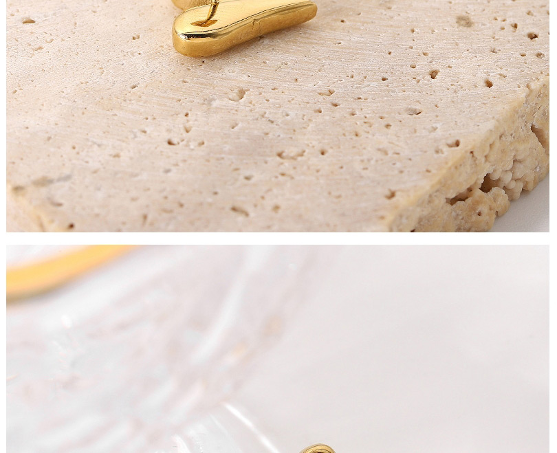 Fashion Gold Color Gold-plated Heart Stud Earrings,Earrings