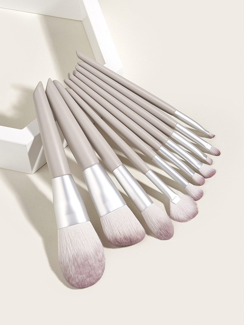 Fashion Grey 10 Pcs-grey Hero-makeup Brushes,Beauty tools