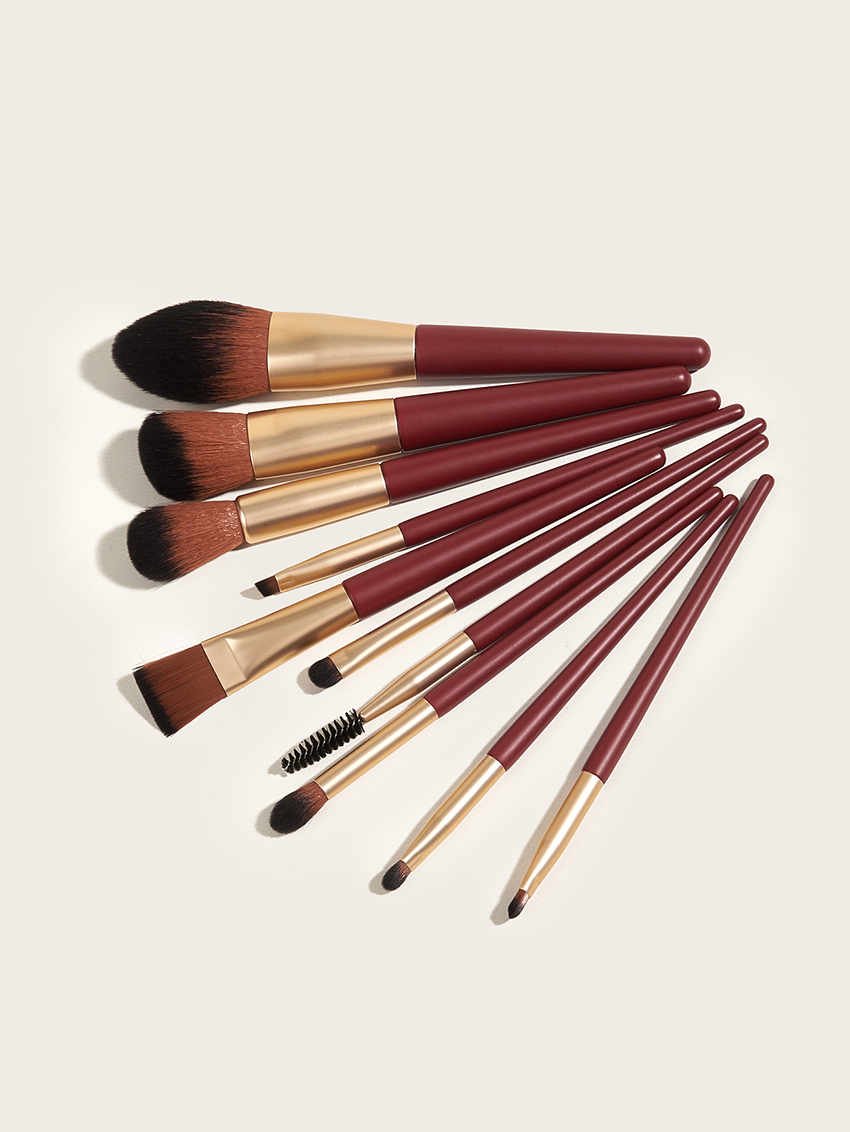 Fashion Red 10pcs-glycosine Red-makeup Brushes,Beauty tools