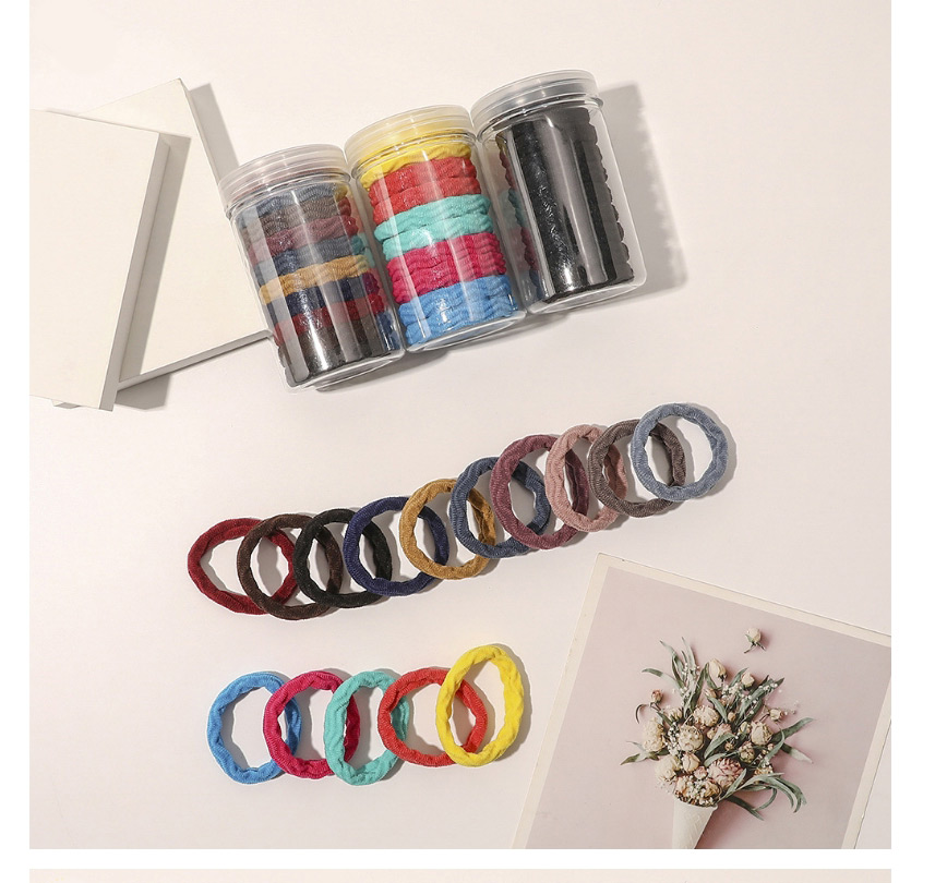 Fashion Wavy Dark Color Canned Seamless Micro-pleated Hair Tie,Hair Ring