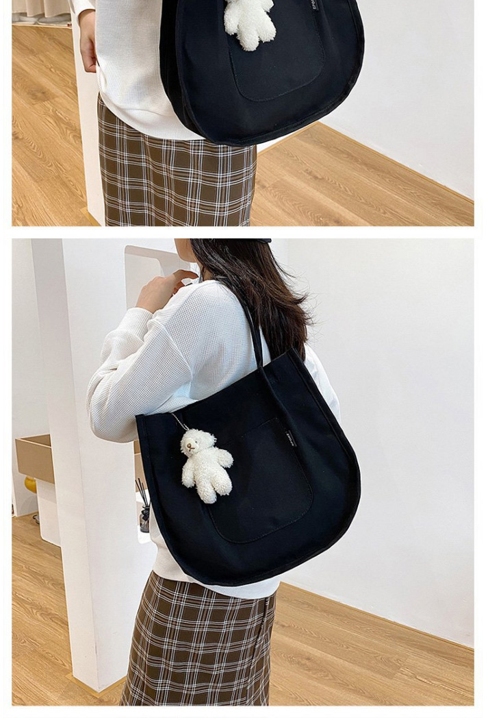 Fashion Dark Brown Large-capacity Patch Pocket Shoulder Bag,Messenger bags