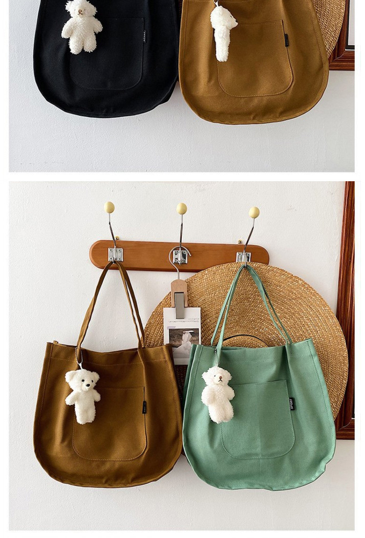 Fashion Green Large-capacity Patch Pocket Shoulder Bag,Messenger bags