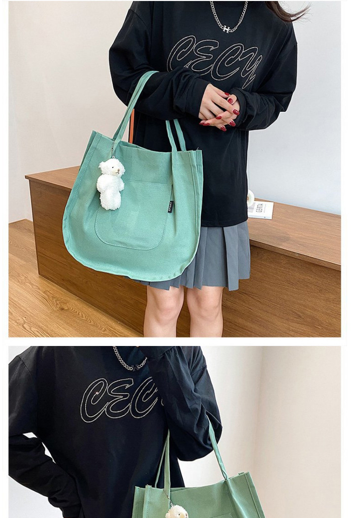 Fashion Green Large-capacity Patch Pocket Shoulder Bag,Messenger bags