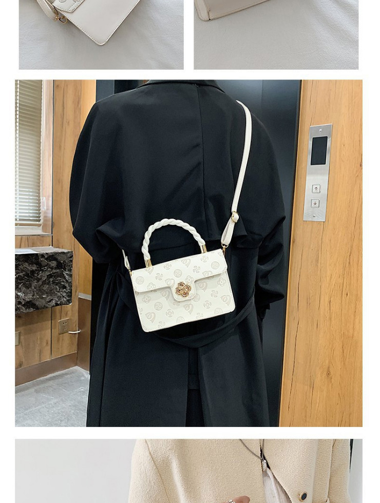 Fashion Black Twist Embossed Messenger Bag,Shoulder bags