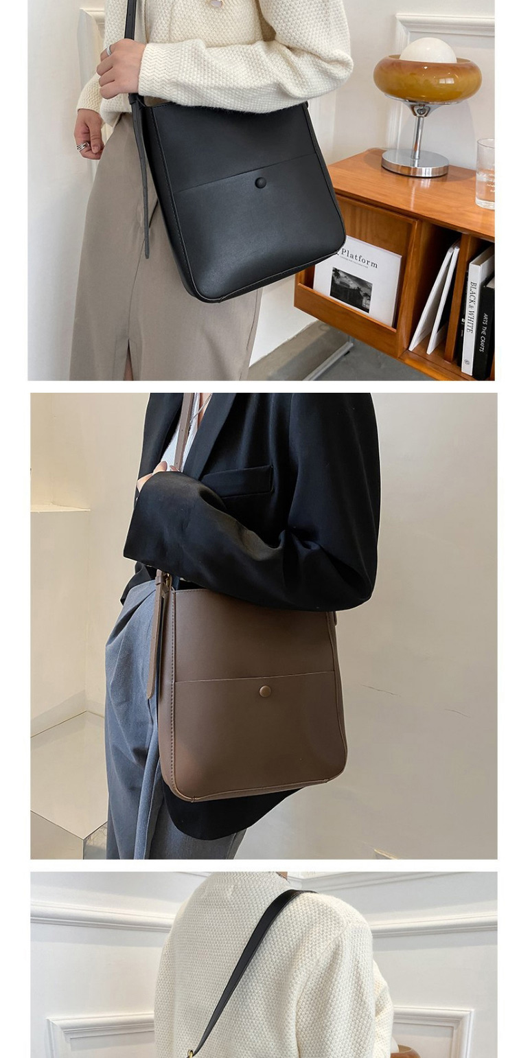 Fashion Dark Brown Pu Large Capacity Messenger Bag,Shoulder bags