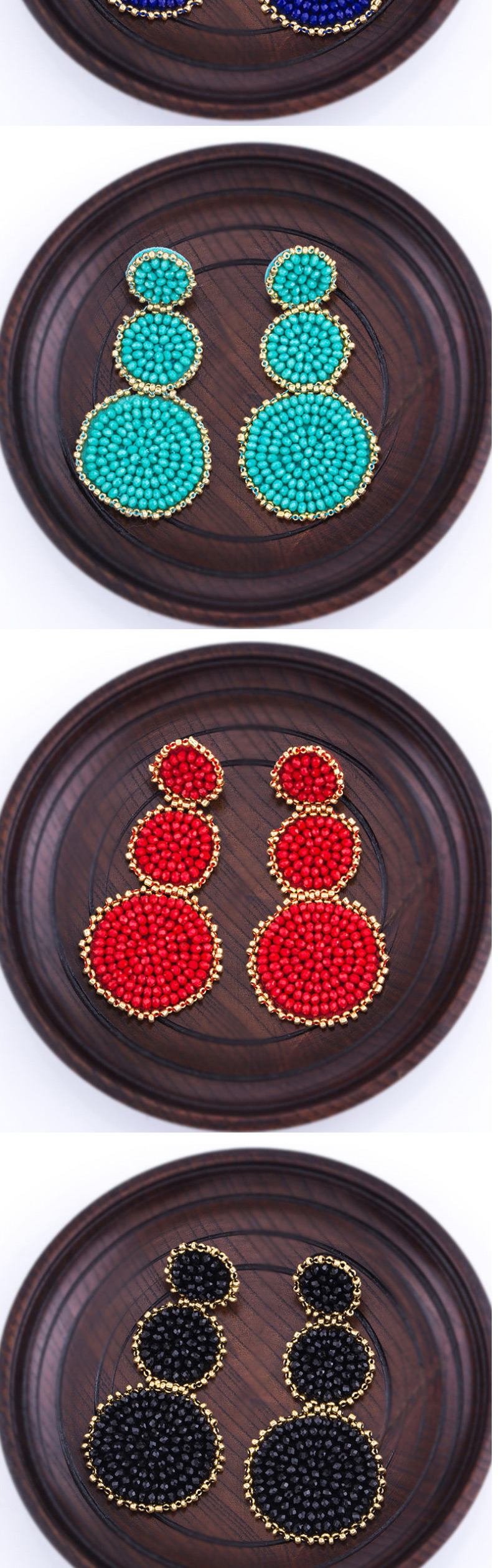 Fashion Red Fabric Diamond Earrings,Drop Earrings