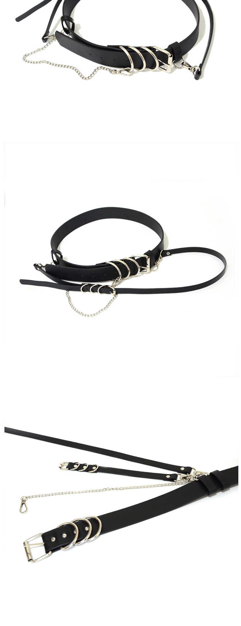 Fashion Black One-shoulder Sling Waistband Chain Tassel Girdle,Waist Chain
