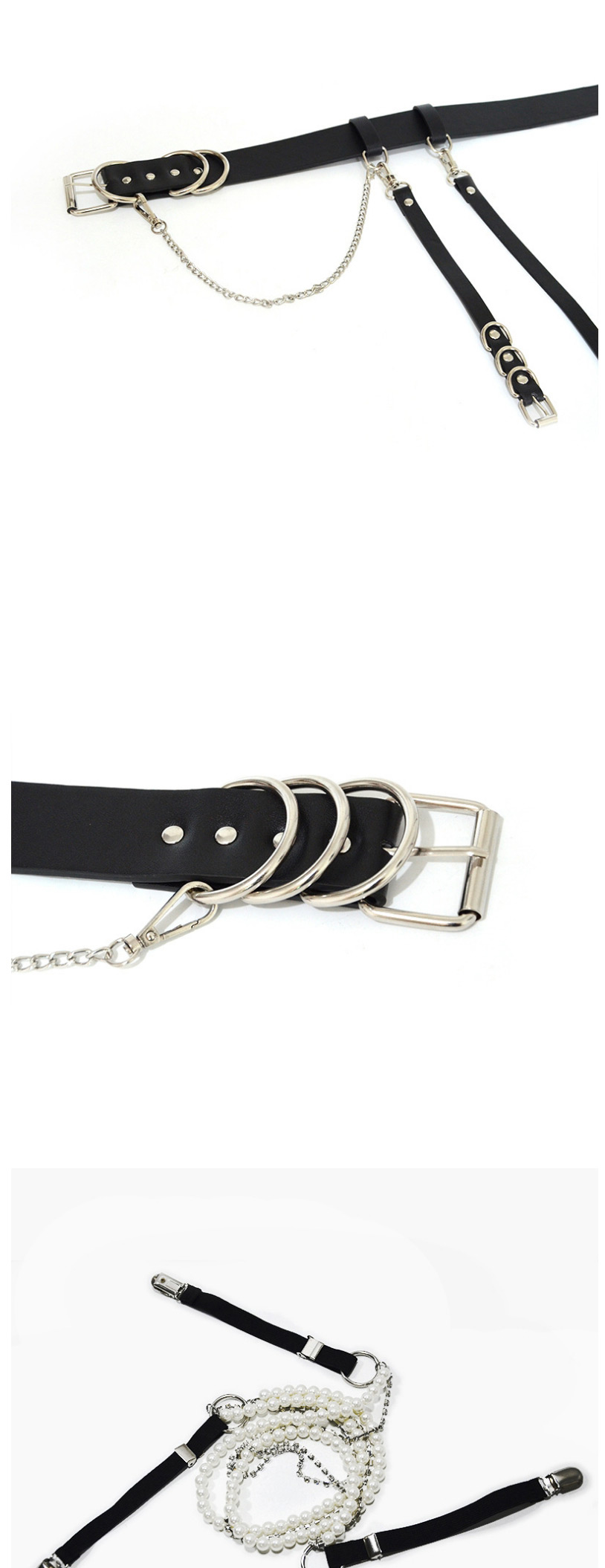 Fashion Black One-shoulder Sling Waistband Chain Tassel Girdle,Waist Chain