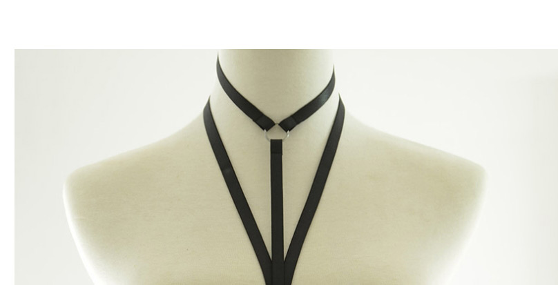 Fashion Black Hanging Neck Elastic Shoulder Strap,Thin belts