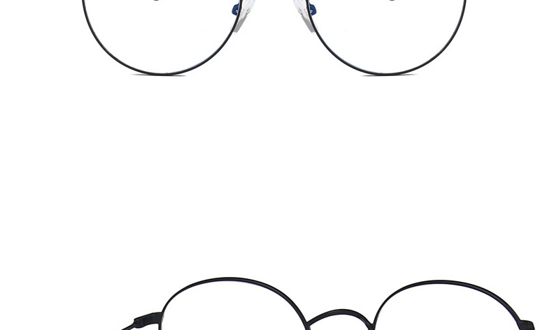 Fashion Silver Painted Black Metal Round Glasses Frame,Women Sunglasses