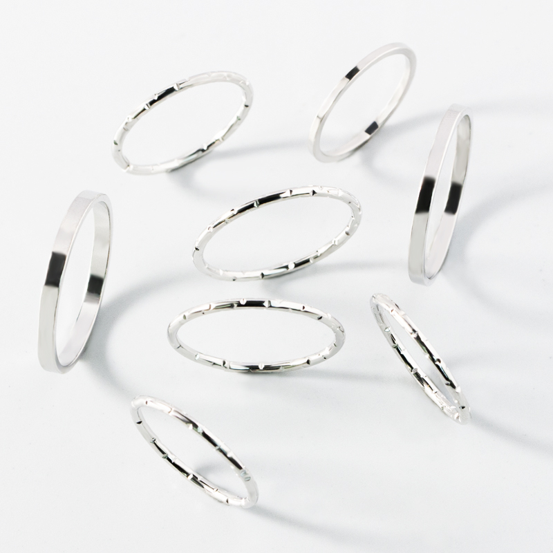 Fashion Silver Set Of 8 Alloy Ring Rings,Jewelry Sets