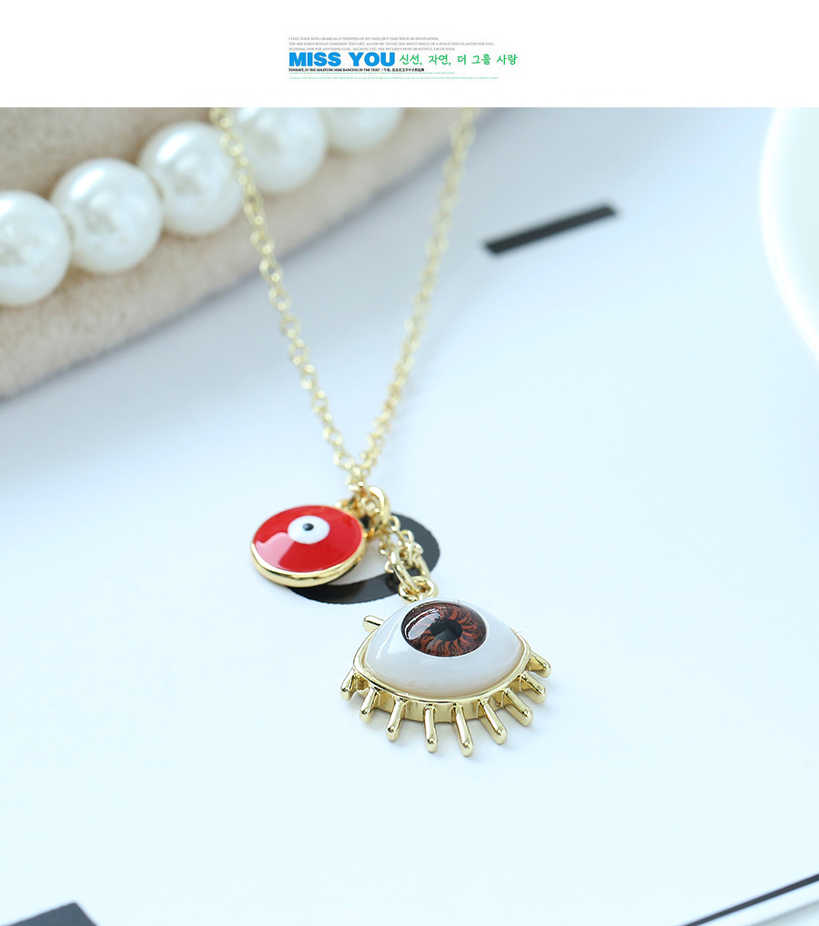 Fashion Red Copper Dripping Eyes Necklace,Necklaces
