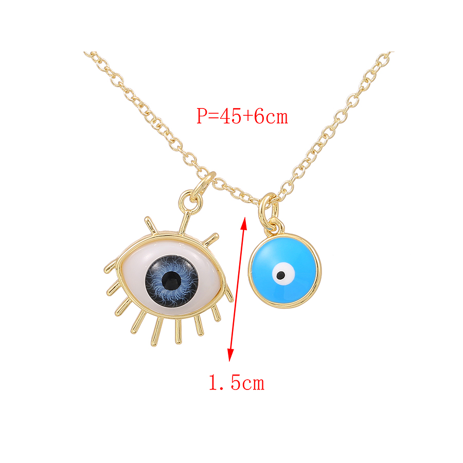 Fashion Pink Copper Dripping Eyes Necklace,Necklaces